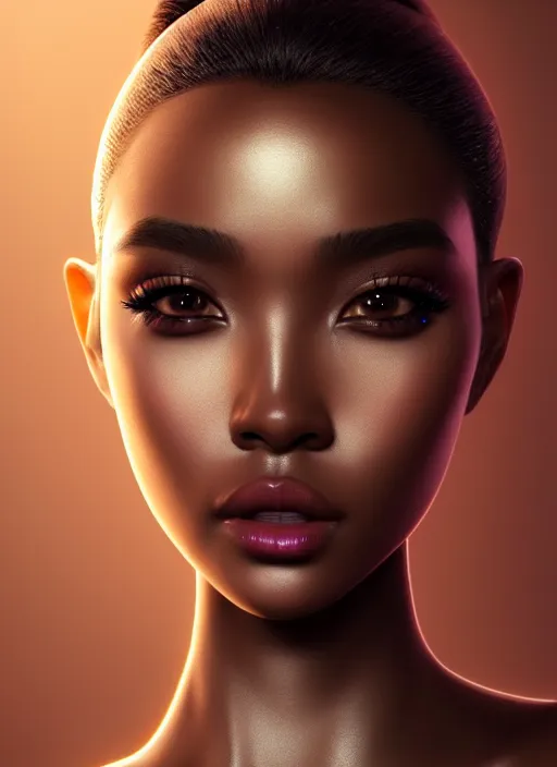 Prompt: portrait of princess, intricate, sharp focus, octane render, realistic, photo, detailed, beautiful, brown skin, unreal engine, symmetrical!!, loreal, maybelline, sephora, loreal, artstation, art by artgerm, rossdraws, makeup by pat mcgrath, cinematic, concept art, filmic, vsco