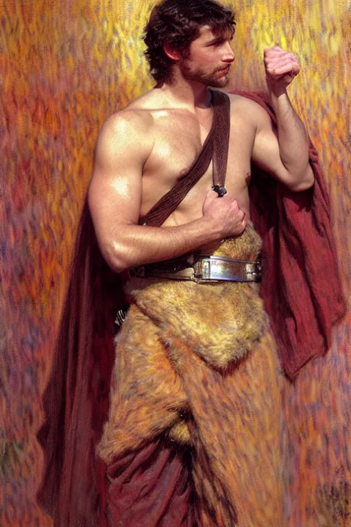 Prompt: attractive male, game of thrones, star wars, the lord of the rings, painting by, gaston bussiere, craig mullins, j. c. leyendecker, claude monet