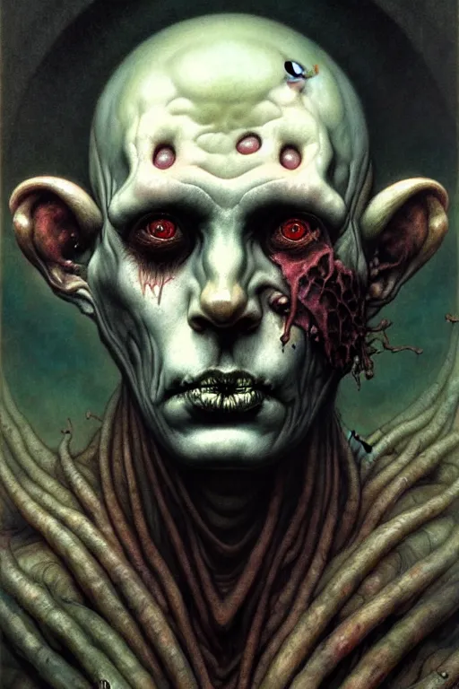 Image similar to portrait of jason friday 1 3 th in the style of wayne barlowe, gustav moreau, peter mohrbacher, bussiere, roberto ferri, santiago caruso, luis ricardo falero, austin osman spare