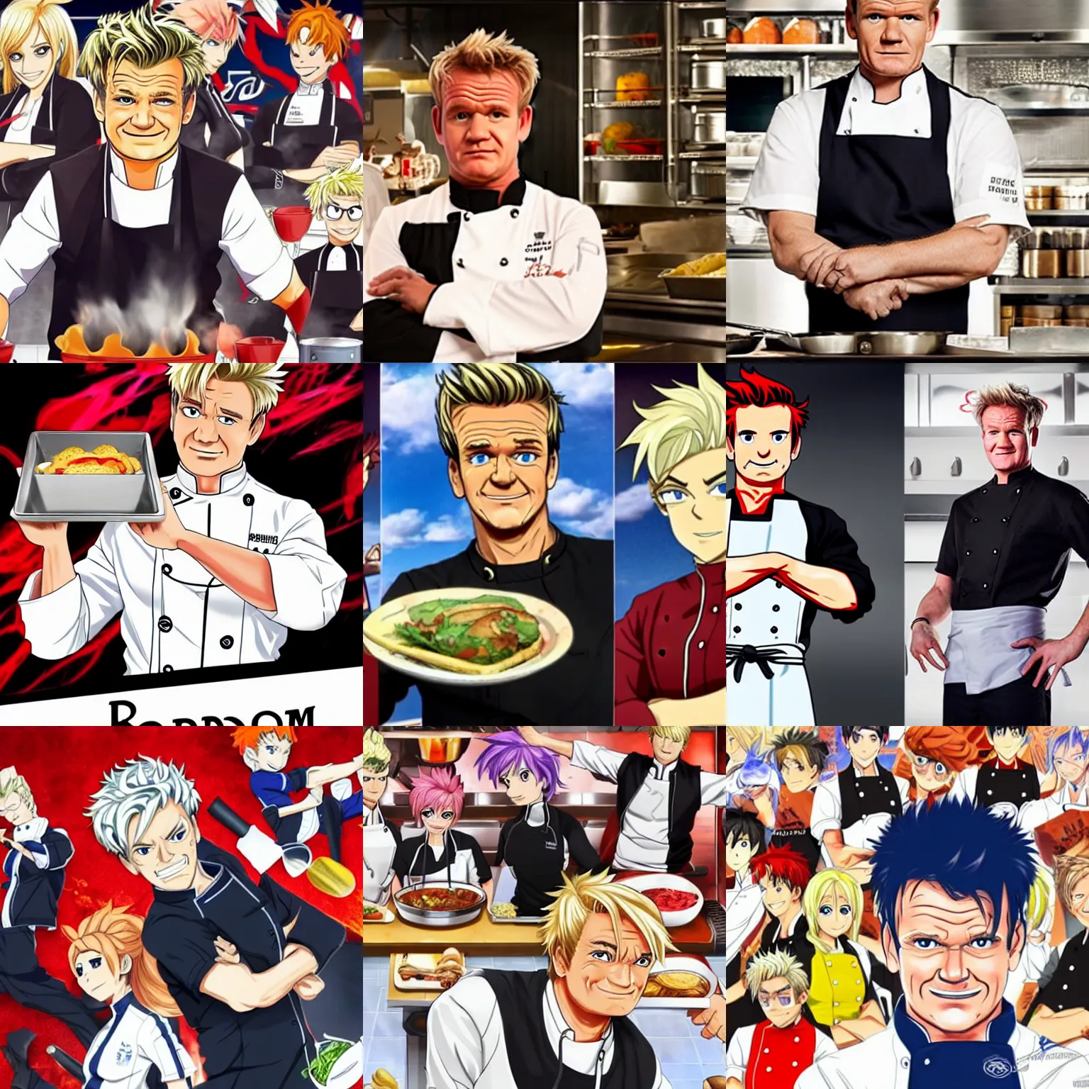 Prompt: Gordon Ramsey in food wars