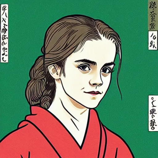 Image similar to portrait of teen emma watson in an nba boston celtics basketball uniform, ukiyo - e art by hokusai, global illumination, radiant light, detailed and intricate environment