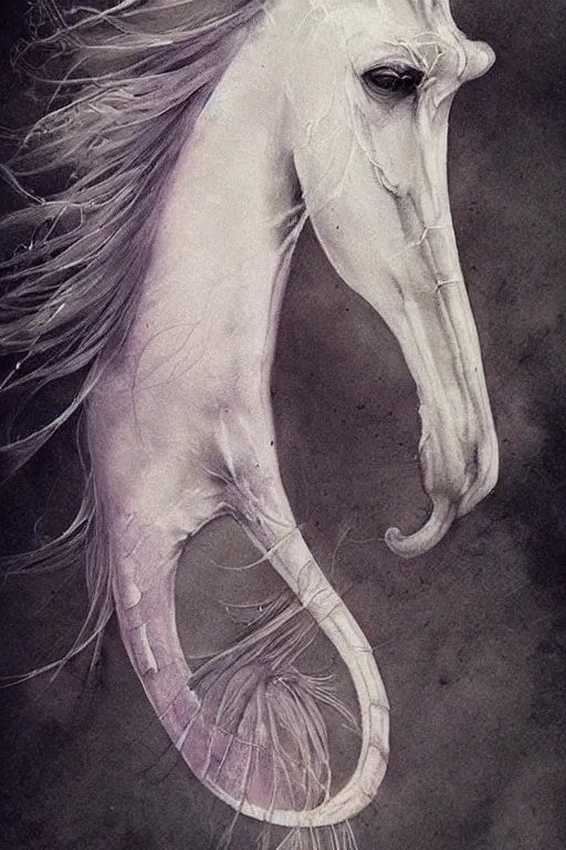 Image similar to seahorse, agnes cecile, beautiful, soft, smooth cfg = 3