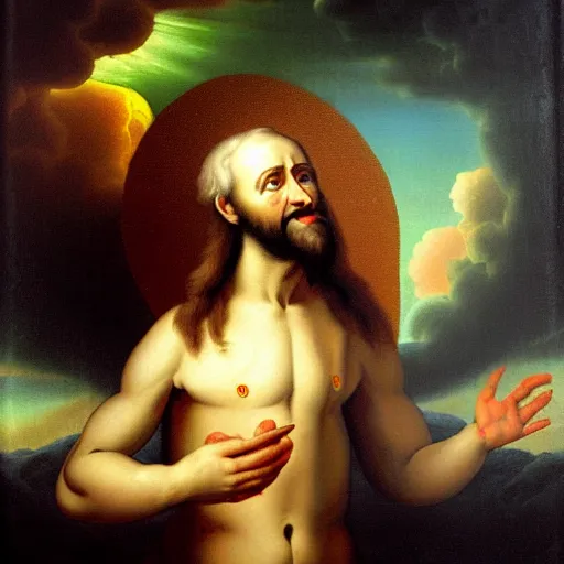 Image similar to creation if Adam painting