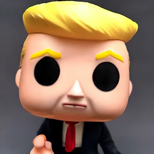 Prompt: donald trump as a funko pop toy