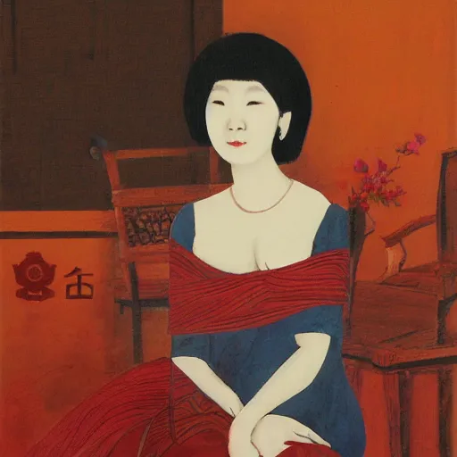 Image similar to the lady, by wing shya,