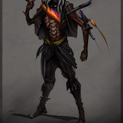 Image similar to Male Rainbow Grim Reaper, artstation