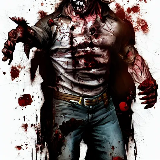 Image similar to Hugh Jackman as a Zombie Wolverine, artstation