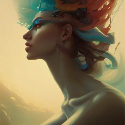 Image similar to portrait of a nubile emanation, art by pete mohrbacher and greg rutkowski and wlop, trending on artstation, deviantart, pinterest, unreal engine 5, highly detailed, intricate, sharp focus, digital art, 4 k uhd image