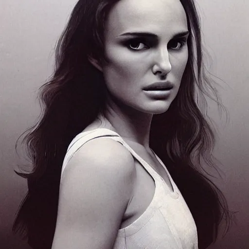 Image similar to “Natalie Portman, super detailed image, Ichiro Tsuruta”