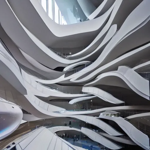 Image similar to stunning museum by Zaha Hadid