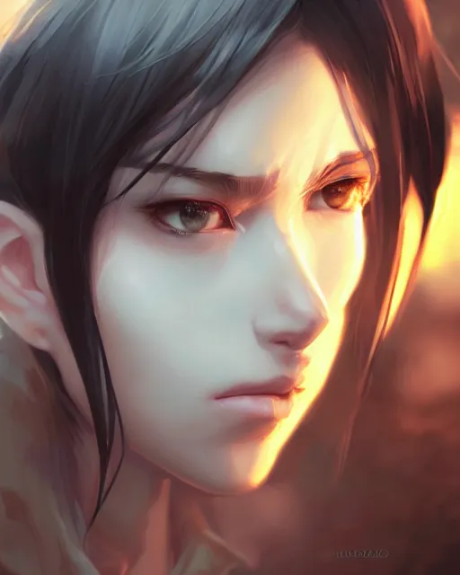 Prompt: ambient cave lighting, detailed face, by makoto shinkai, stanley artgerm lau, wlop, rossdraws