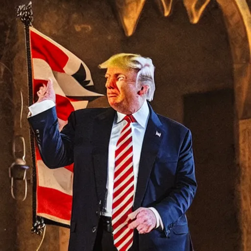 Prompt: donald trump as a knight