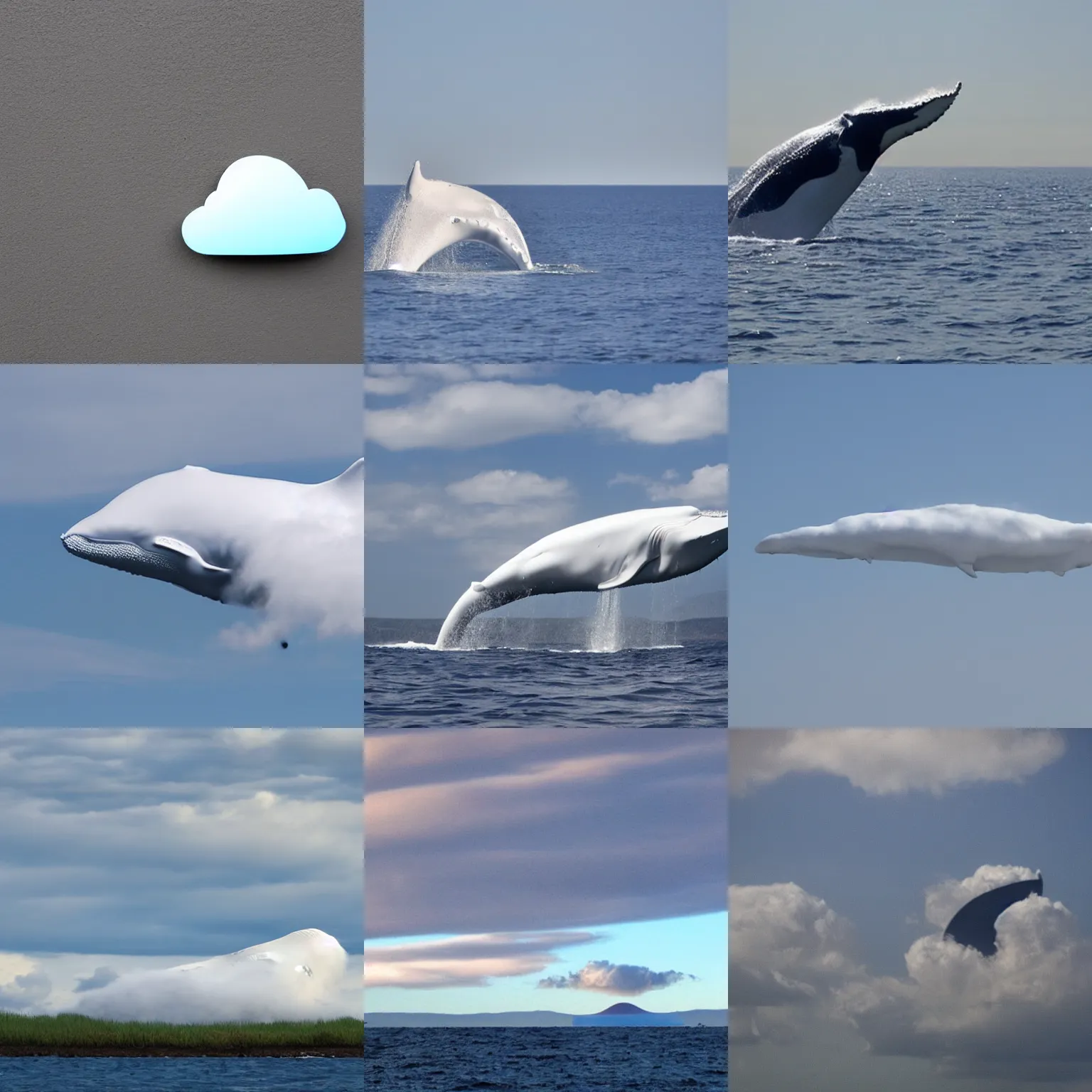 Prompt: Cloud shaped like a whale