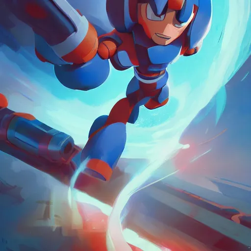 Image similar to hero world mega man, behance hd by jesper ejsing, by rhads, makoto shinkai and lois van baarle, ilya kuvshinov, rossdraws global illumination