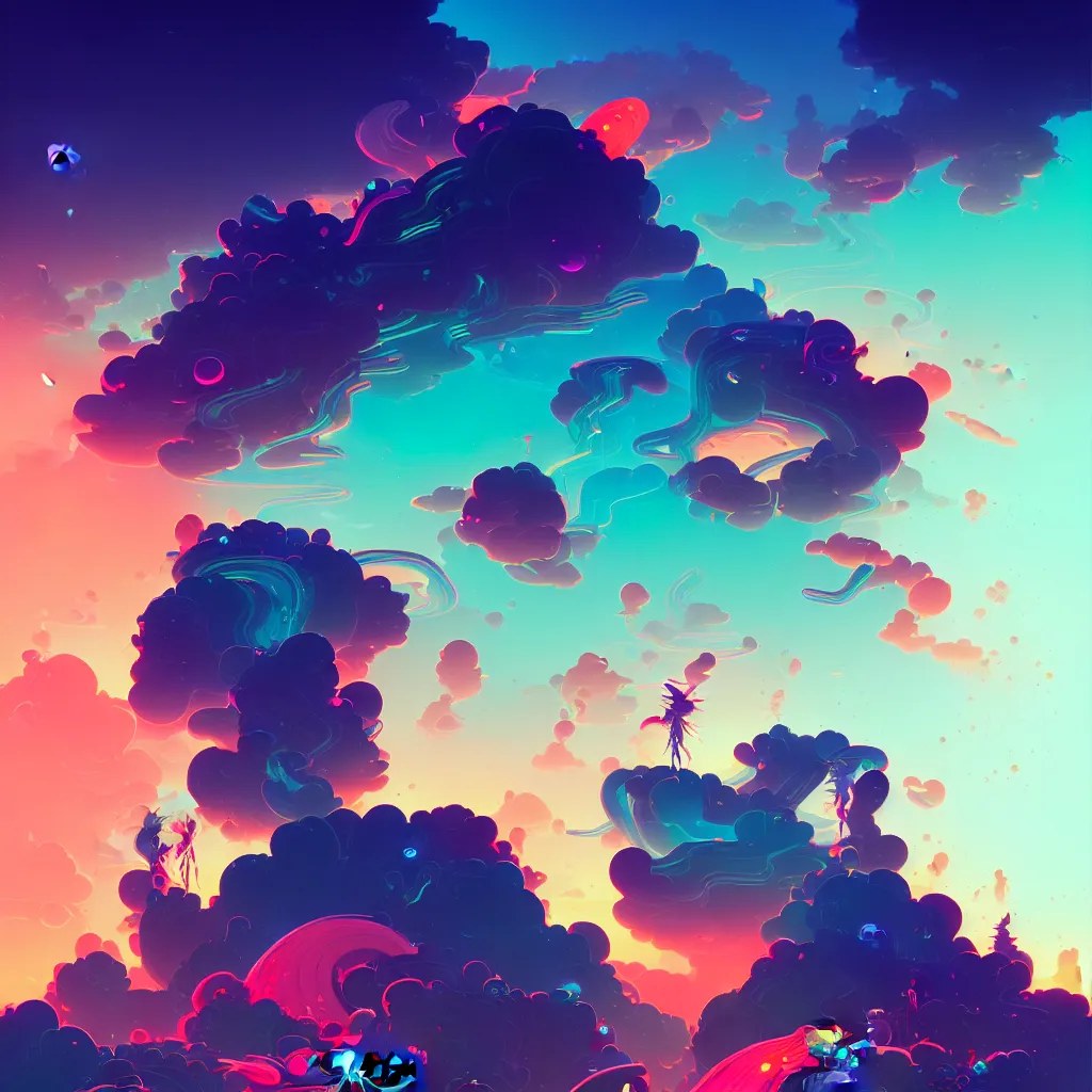 Image similar to a micro-service deployed to a datacenter, road, connector, defence, wall, cloud, security, cyber, attack vector, trending on Artstation, painting by Jules Julien, Leslie David and Lisa Frank and Peter Mohrbacher and Alena Aenami and Dave LaChapelle muted colors with minimalism