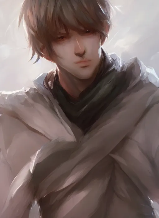 Prompt: detailed beautiful male character art, concept art, depth of field, on amino, by sakimichan patreon, wlop, weibo, lofter. com high quality art on artstation.
