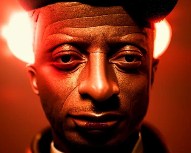 Image similar to 3 5 mm closeup portrait of 2 1 savage as a valorant agent, pipes, wires, dramatic lighting, octane, award winning photo, lens flare, industrial, clean, trending on artstation, golden ratio, h. r. giger, mist, action, volumetric lighting