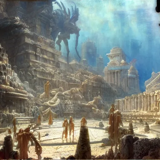 Image similar to underwater city, ancient greece, highly detailed painting by gaston bussiere, craig mullins, j. c. leyendecker 8 k