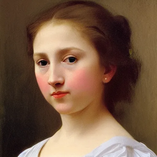 Prompt: a portrait of a young Hillary Clinton by William Bouguereau H 704