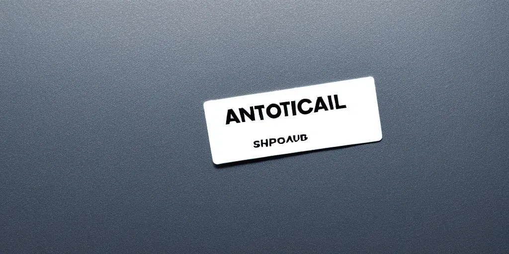Prompt: a detailed futuristic shipping label on a white background