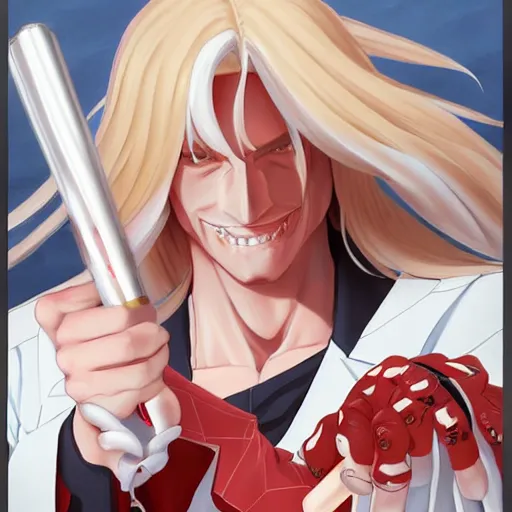 Prompt: portrait of alucard as a dna surgeon, anime fantasy illustration by tomoyuki yamasaki, kyoto studio, madhouse, ufotable, trending on artstation