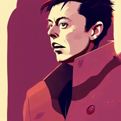 Prompt: portrait of a elon musk, artstation, cartoon, elegant, highly detailed, digital painting, concept art, smooth, sharp focus, illustration, art by studio ghibli, makoto shinkai, don bluth, fujita goro, jean giraud, atey ghailan, akihiko yoshida, tom whalen, anton fadeev 8 k