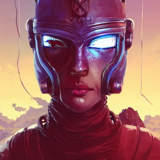 Image similar to cyberpunk viking helmet mask warrior goddess robot ninja fantasy, art gta 5 cover, official fanart behance hd artstation by jesper ejsing, by rhads, makoto shinkai and lois van baarle, ilya kuvshinov, ossdraws