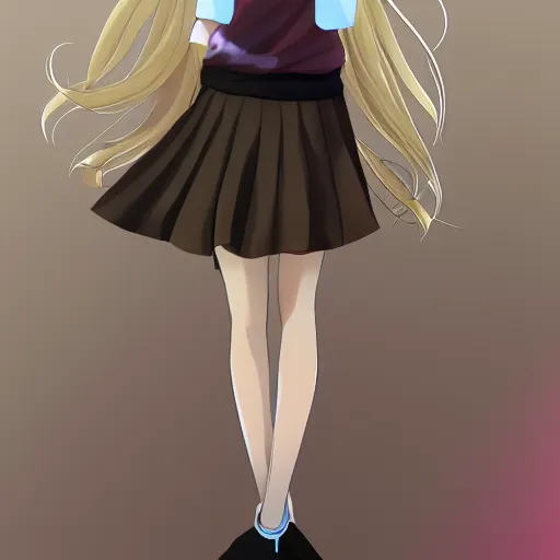 Prompt: a girl with a skirt, art by sakimi chan from pixiv, 8K