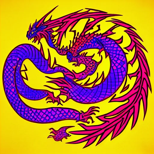 Image similar to “fire breathing dragon, pop art”