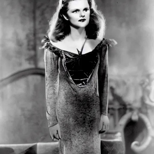 Prompt: lee remick as the vampire, in the 1 9 2 2 film, black and white