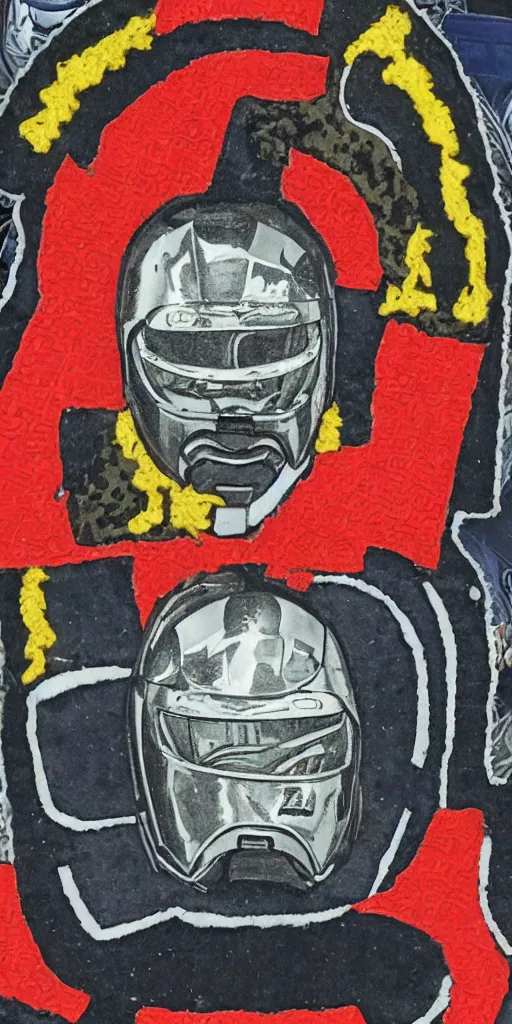 Prompt: A portrait of Lando Norris in a a suit of armor with racing patches on it by William Blake