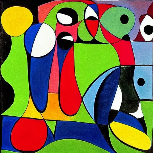 Image similar to “The painting ‘Naive Oculus’ by Joan Miro, lost artwork”