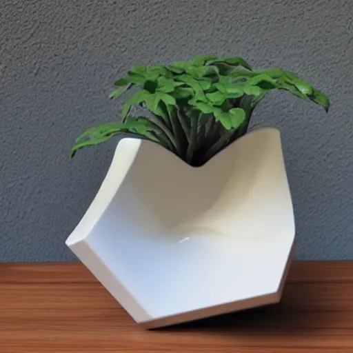 Image similar to 3d printed planter, parametric design