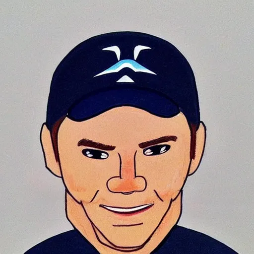 Image similar to a badly drawn picture of valtteri bottas, caricature!!!, funny, crayon art, bad, beginner art