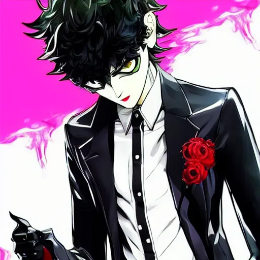Image similar to persona 5 joker drip in real life, pinterest, 4k high quality