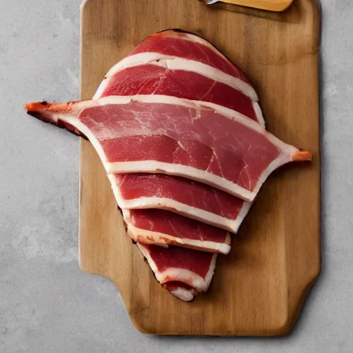 Image similar to Shark made from spiced ham