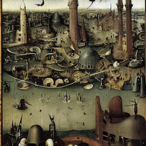 Image similar to baghdad by hieronymus bosch,