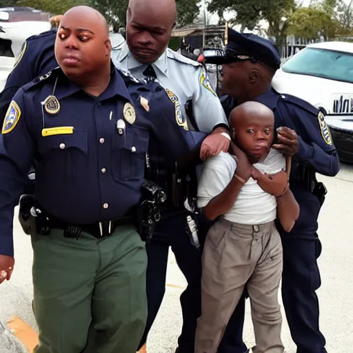 Prompt: lil bill being arrested