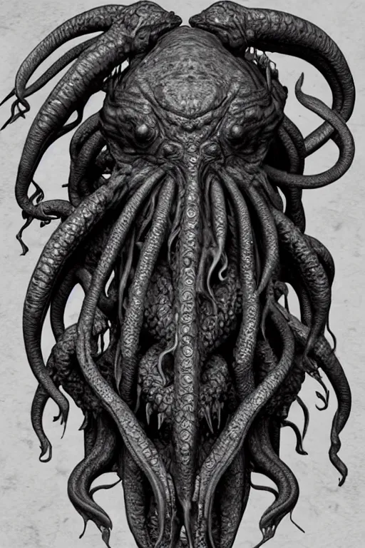 Image similar to Cthulhu monster, epic, detailed, 4k, realistic, trending on artstation