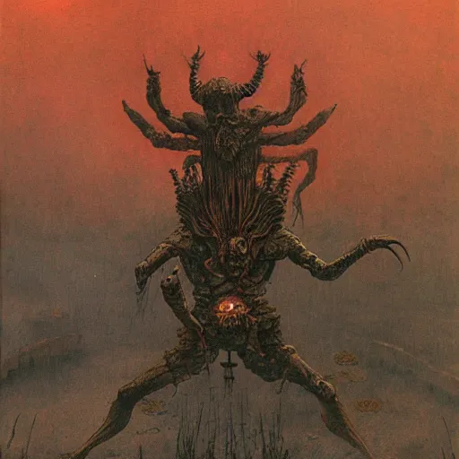 Prompt: scorpion demon by Beksinski