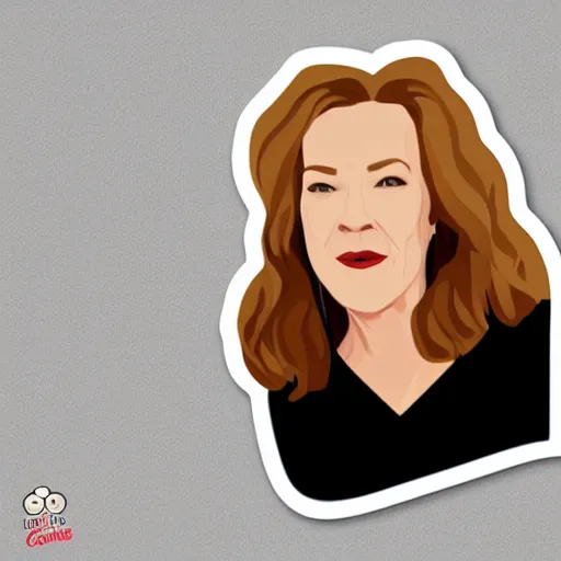 Image similar to schitts creek catherine o'hara as moira, sticker - art, svg vector, adobe - illustrator