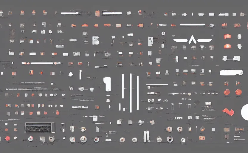 Image similar to knolling of design elements of tesla