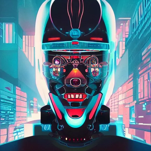 Prompt: face of robot, cyberpunk, ultra realistic by ori toor and escher