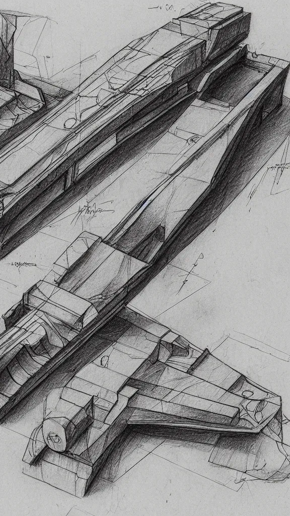 Prompt: Leonardo da Vinci sketch of a futuristic railgun, pencil sketch, schematics