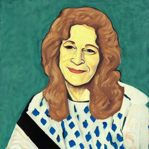 Prompt: carole king as a picasso painting