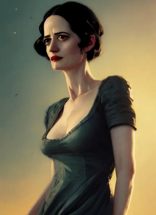 Image similar to highly detailed portrait of eva green as vesper lynd in gta v, stephen bliss, unreal engine, fantasy art by greg rutkowski, loish, rhads, ferdinand knab, makoto shinkai and lois van baarle, ilya kuvshinov, rossdraws, tom bagshaw, global illumination, radiant light, detailed and intricate environment