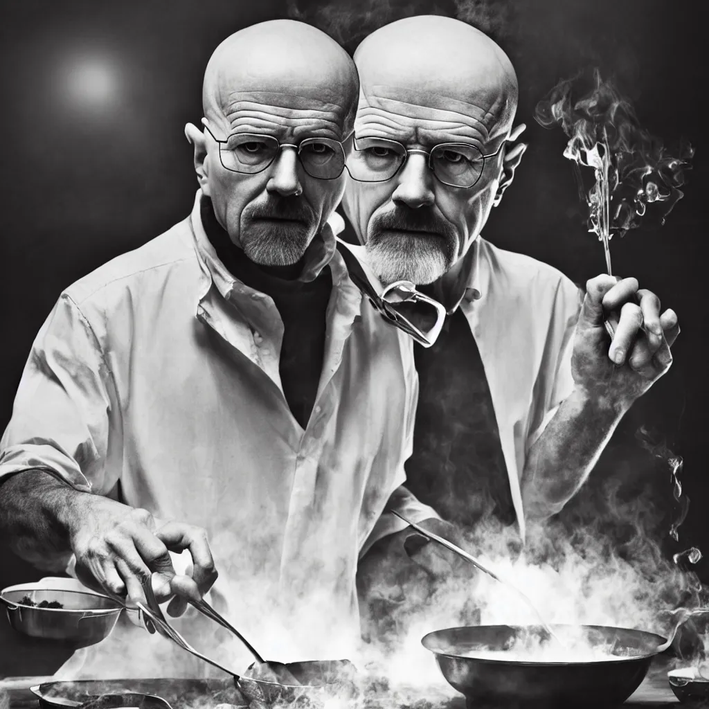 Image similar to heisenberg, cooking, photo, 4 k