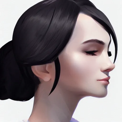 Prompt: a beautiful and elegant queen by wlop, black ponytail, closeup headshot,, 8 k, closeup, high detailed, smooth, trending on artstation, digital illustration.