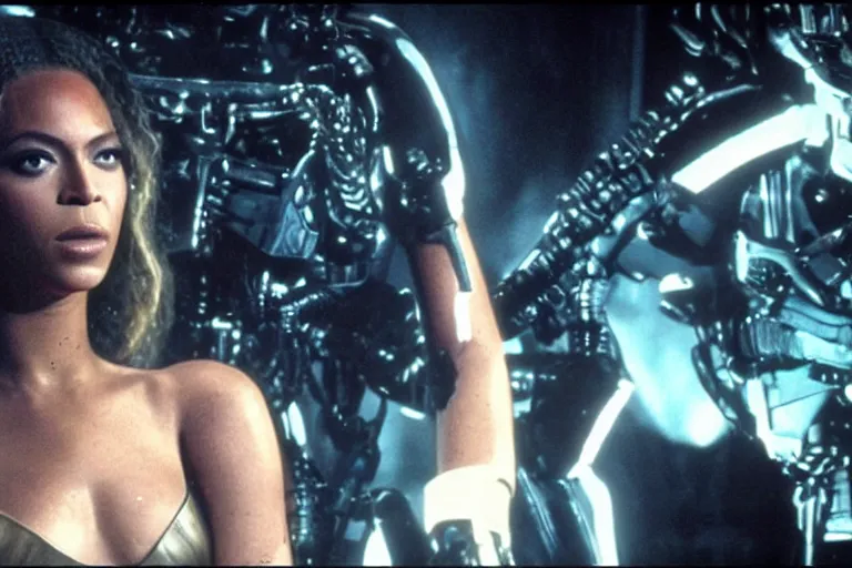 Image similar to VFX movie where Beyonce plays the Terminator by James Cameron