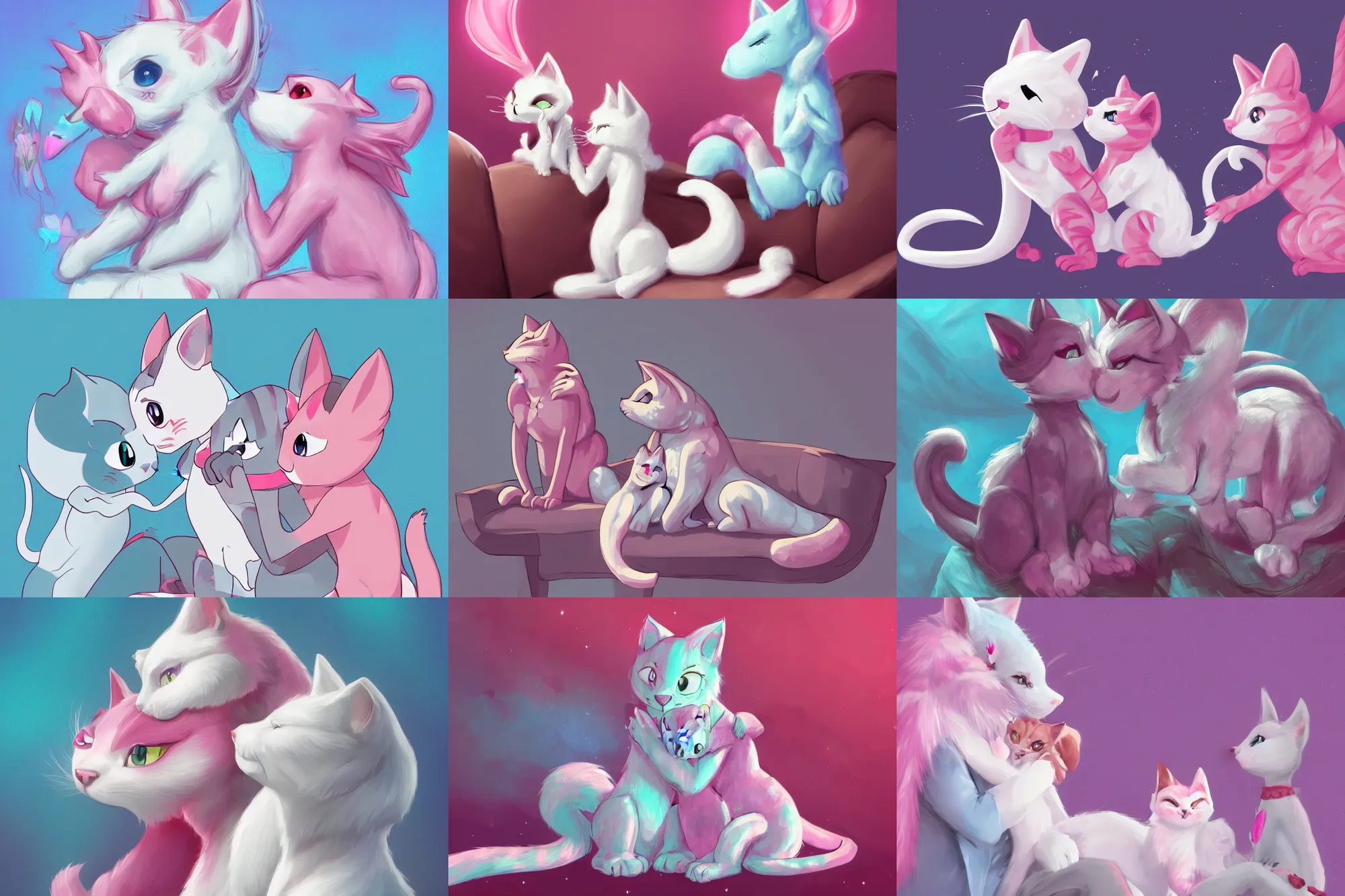 Pink fluffy unicorns by Dragon-Furry -- Fur Affinity [dot] net